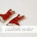 Custom Order for Sandy - Dresses earrings, clothing jewelry, red dress
