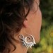 Phoenix swirl  Earrings - solid sterling silver, tribal silver, urban warrior
