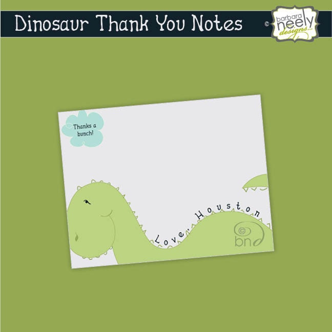 Dinosaur Thank You Notes