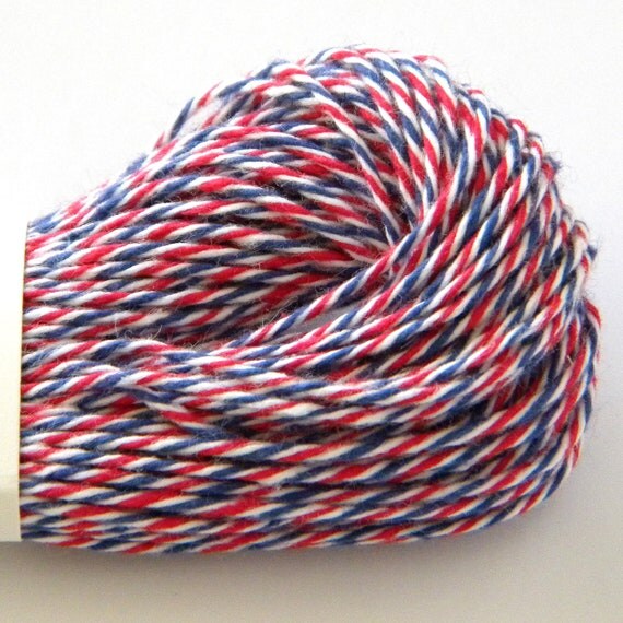 Air Mail Baker's Divine Twine, Red, White, Blue, 25 yards or 75 feet Il_570xn