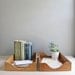 wood desk trays / set of two / legal size
