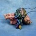 Cosmic Cuttlefish Necklace, Handmade Polymer Clay Space Jewelry