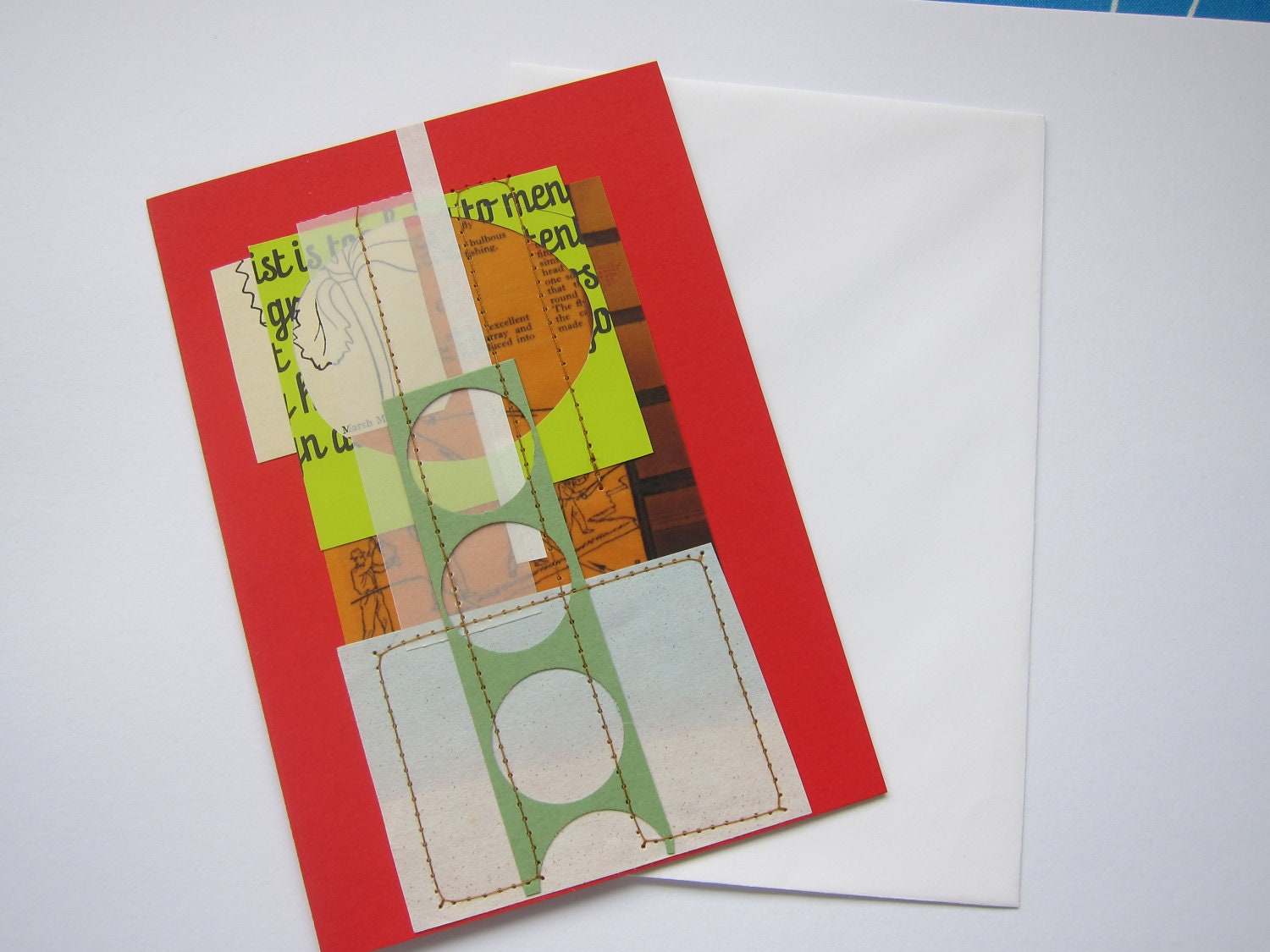 Stitch Collage Greeting Card - Ivy