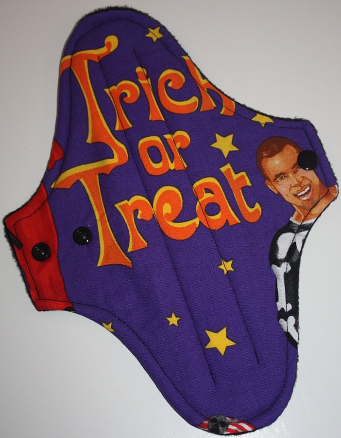Purple Trick or Treat Reusable Cloth Maxi Pad