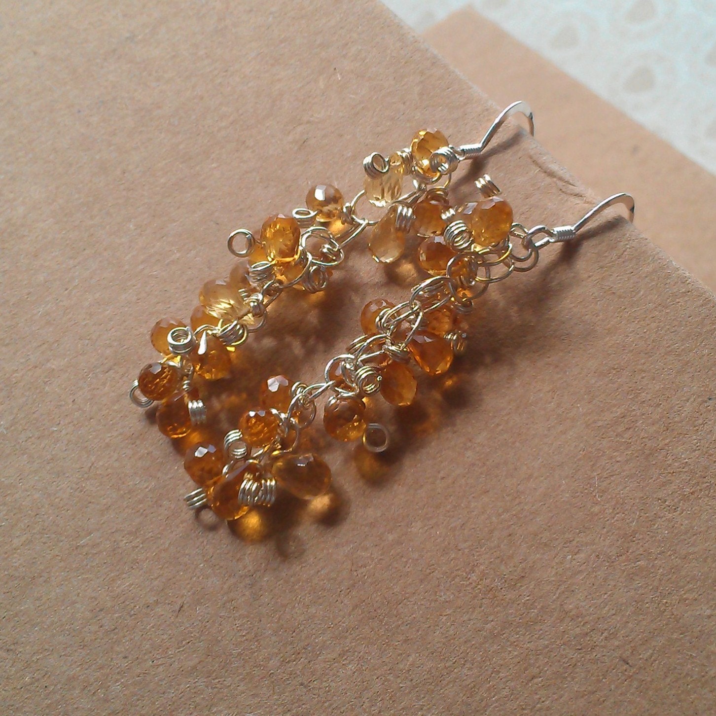 sophistication citrine briolette earrings // november birthstone // fancy bridal jewelry