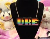 Uke pixel perler necklace