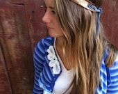 Hippie Bolero/ Boho Shrug/ Funky Punk Upcycled Clothing