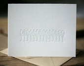 Letterpress New Year Cards - Champagne New Years Notes