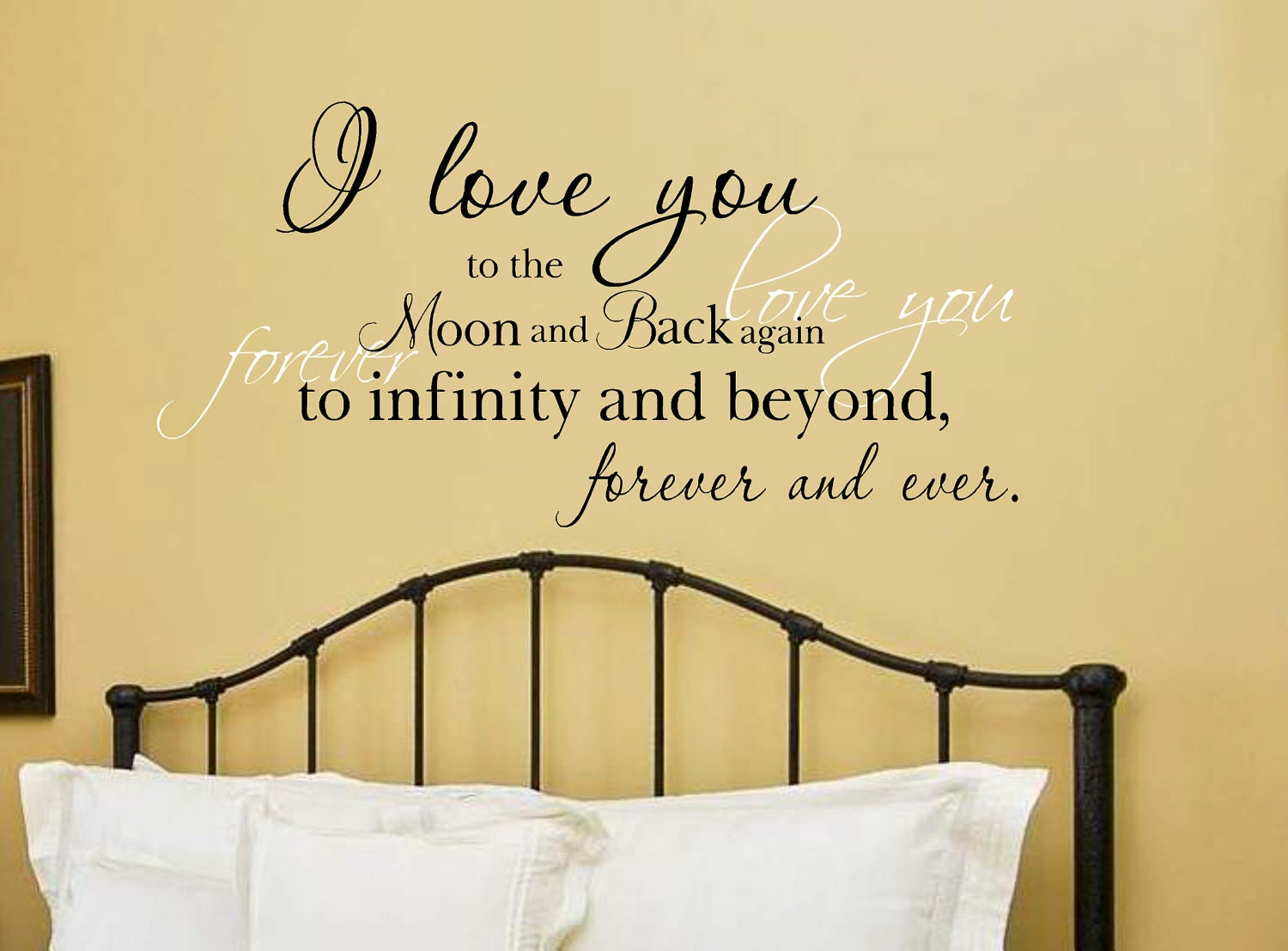 I love you to the moon and back Vinyl Wall Decal - landbgraphics