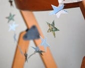 Map Star Chair Garland - made from a vintage atlas - custom colors available
