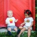 Twin Baby Clothes Cheeseburger and French Fries Onesie