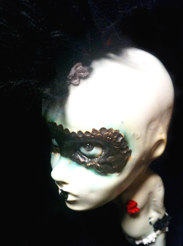 ADULT...BeBe Death Hawk...ooak handmade Frozen Harlotte doll of clay...grown up toy