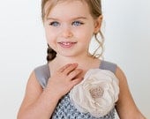 Anastasia Flower Girl Tutu Dress with Handmade Rose