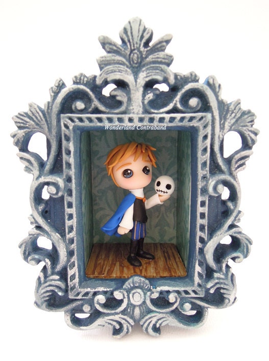 SALE - Little Prince Hamlet - ORIGINAL OOAK Miniature Sculpture - Home Decor