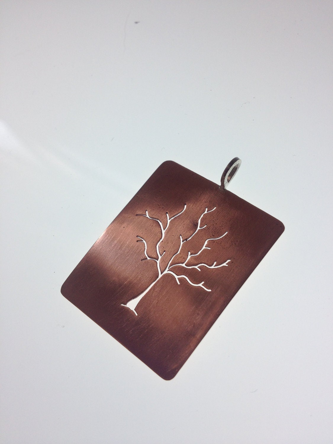 Large Copper Hand-cut Tree Pendant Only - Handmade Reiki Infused