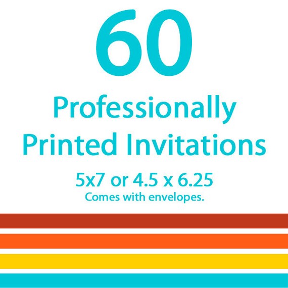 Professional Printing of 60 Invitations Il_570xn