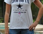 Dallas Cowboys white NFL Football off shoulder shirt