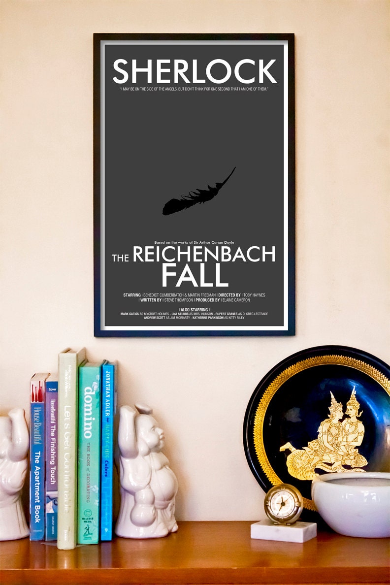 Sherlock Art Print: "The Reichenbach Fall" - An 11x17 Modern Mystery Poster