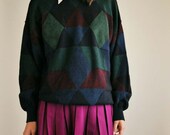 Leather Patch Vintage Sweater