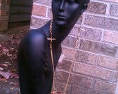 Gold Tone Cross Earlace