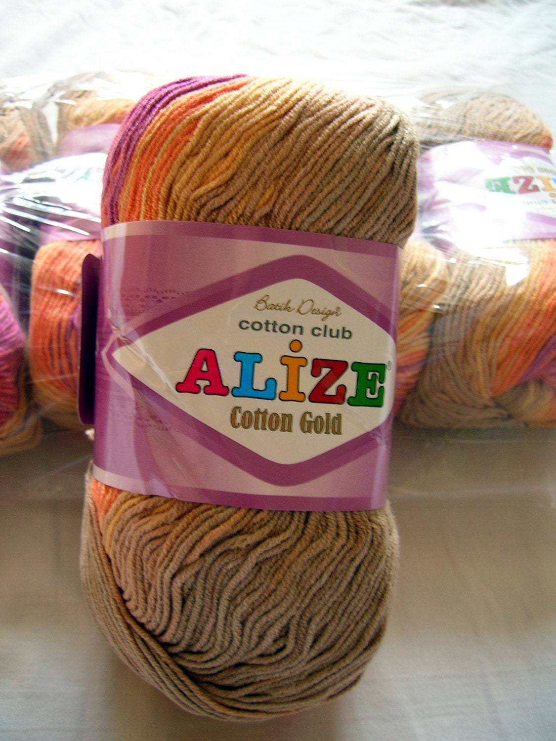 Alize Cotton Gold yarn soft hypoallergenic batik by HandyFamily