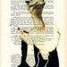 Illustration Drawing Giclee Prints Posters Mixed Media Art Acrylic Painting Holiday Decor Gifts: Jetset Ostrich