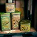 4 Piece Vintage Kitchen Tin Canister Set/ Nesting Tins