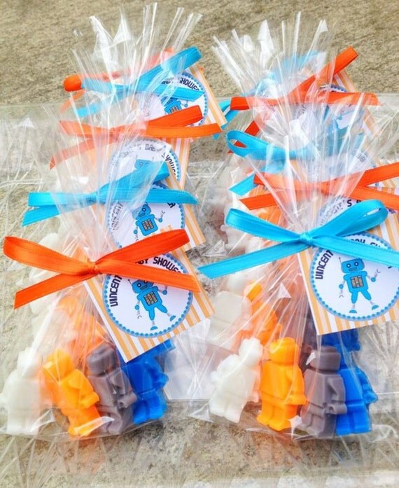 10 ROBOT SOAP FAVORS (soaps only) - Robot Birthday Favor, Robot Baby Shower Favor, Robot Soap, Lego Inspired Il_570xn