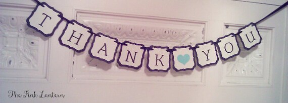 THANK YOU Banner Available in Your Custom by ThePinkLantern