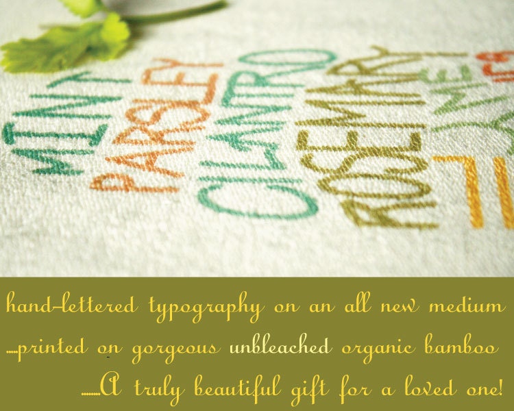 Mother's Day Gift Hand Lettered Herbs Kitchen Wall Art OOAK 8x10 wall art Gift For Mom