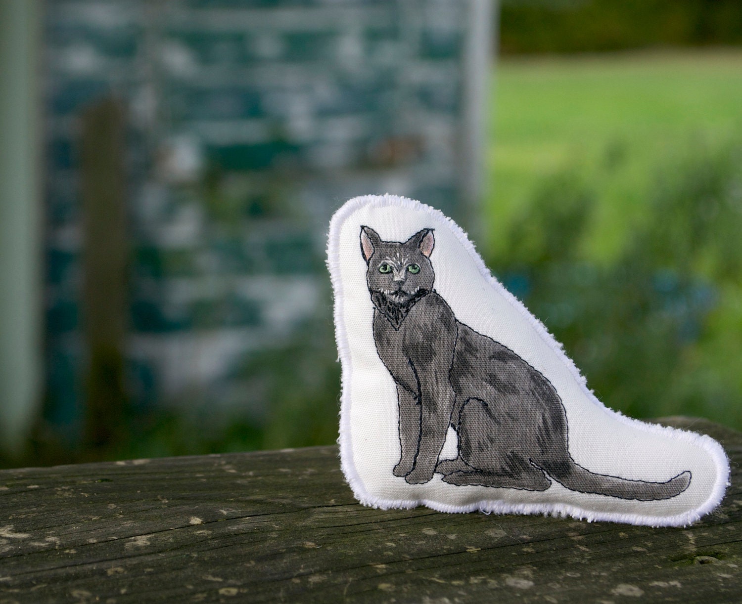 Barn Cat Toy. Hand Drawn Organic Cotton Farm Pillow Toy by Aly Parrott on Etsy. - alyparrott