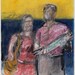 Always Catching the Same Fish - Original Mixed Media by Peter Mack