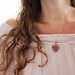 Heart Locket Necklace. Valentine Heart Jewelry - Romantic Statement Necklace. Mosaic Pendant on Gold Chain