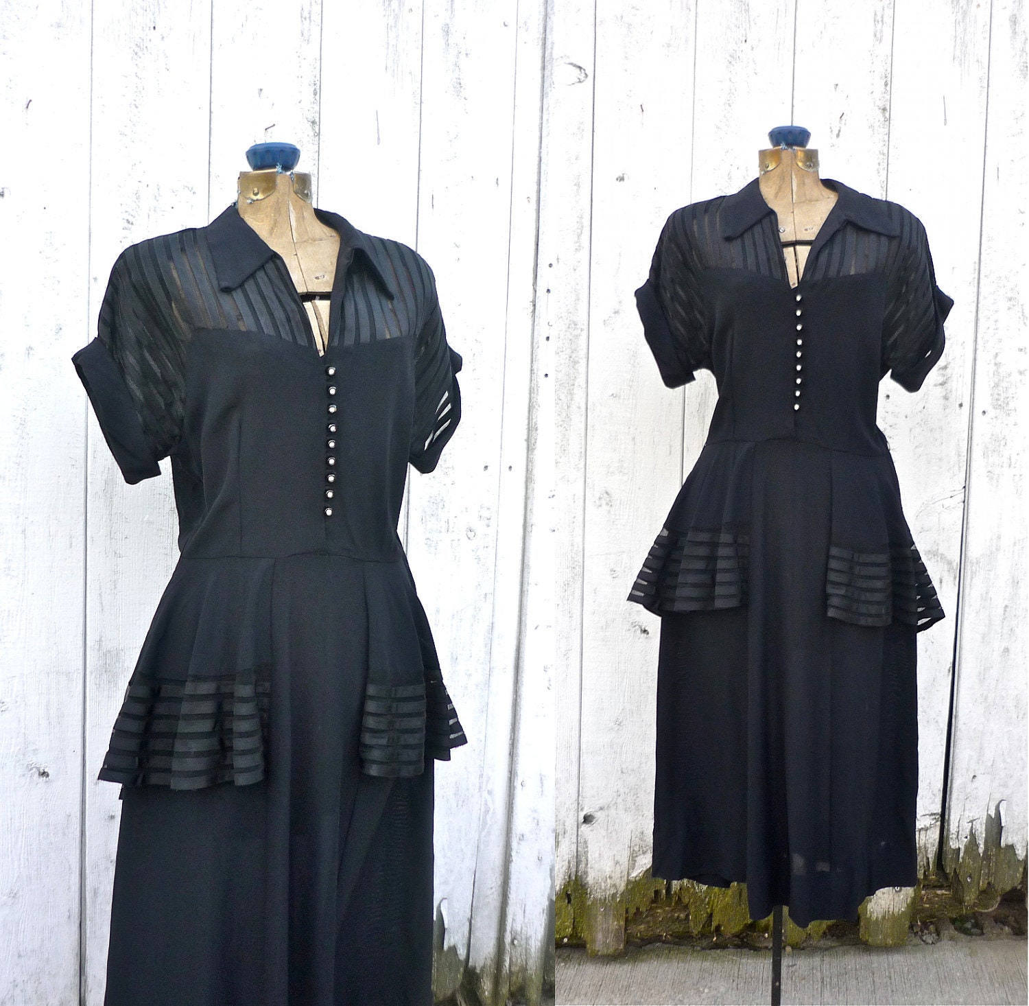 1940s dress / vintage 40s dress / To the Moon dress