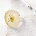 Pressed Flower Resin Ring - preserved nature - Handmade flower jewelry