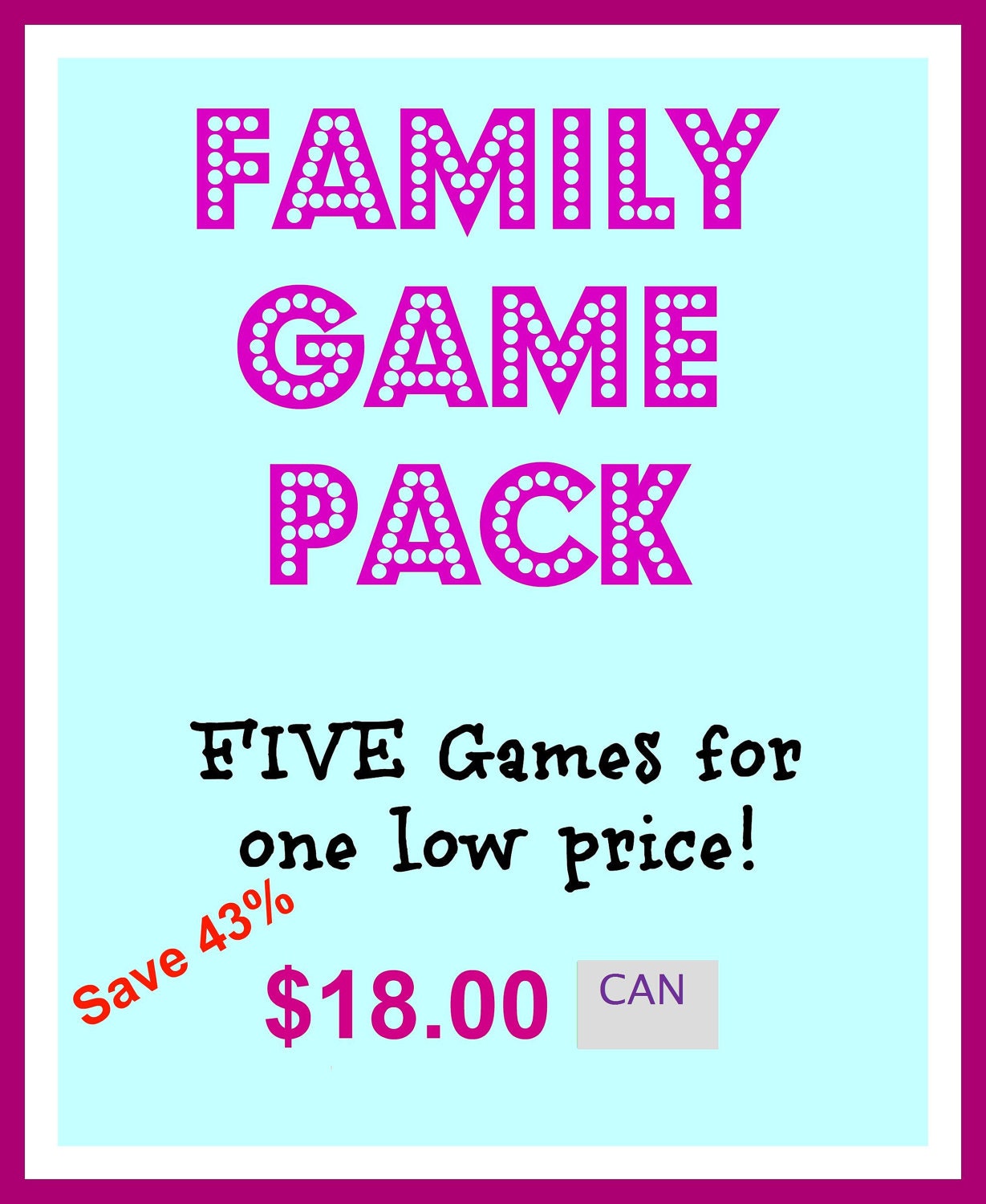 Instant Downloads- Combo 5  Pack - PDF files