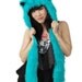 Sgt. Swagger - Teal Cat Faux Fur Hoodie