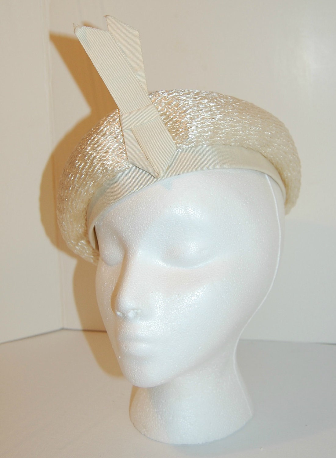 Vintage 50s Tam with Raised Ribbon Detail