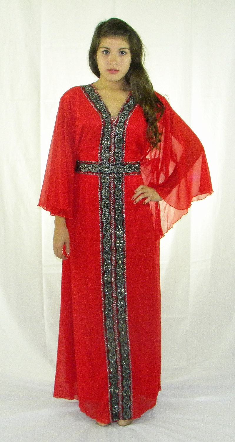 chiffon caftan
