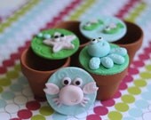 Whimsical and Classic Under the Sea Ocean Fondant Toppers - Perfect for Birthdays, Weddings, Special Occasions