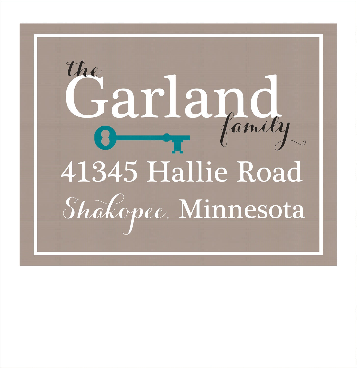 Our Home - Family Print - Address - 8x10