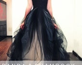 Ash/wedding gown/bridal dress/bride/custom made/plus size/V neck/train/sexy
