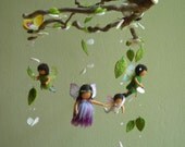 Custom order for Olivia Paraskevas - big fairies mobile with butterflies - waldorf inspired, needle felted, by Naturechild