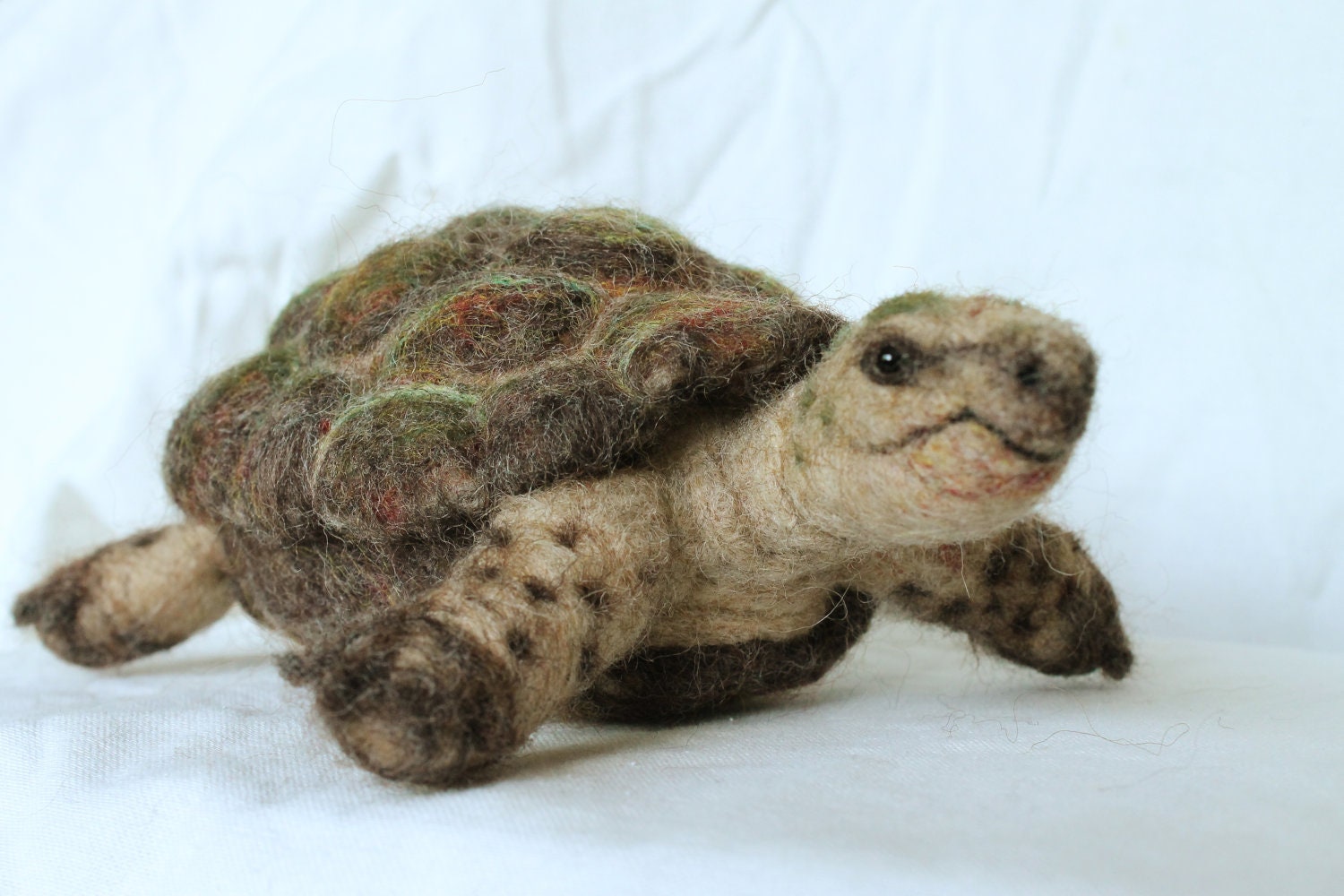 Needle Felted Tortoise Large Tortoise Sculpture by