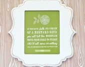 8x10 - FAITH Inspired Wall Art Print
