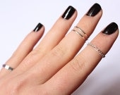 Supreme Yummy Silver Combo - set of 4 stack silver midi rings