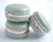 Edible Favor French Macaron 12 Silver Shimmer Macaroons Gift Splendid Sweet