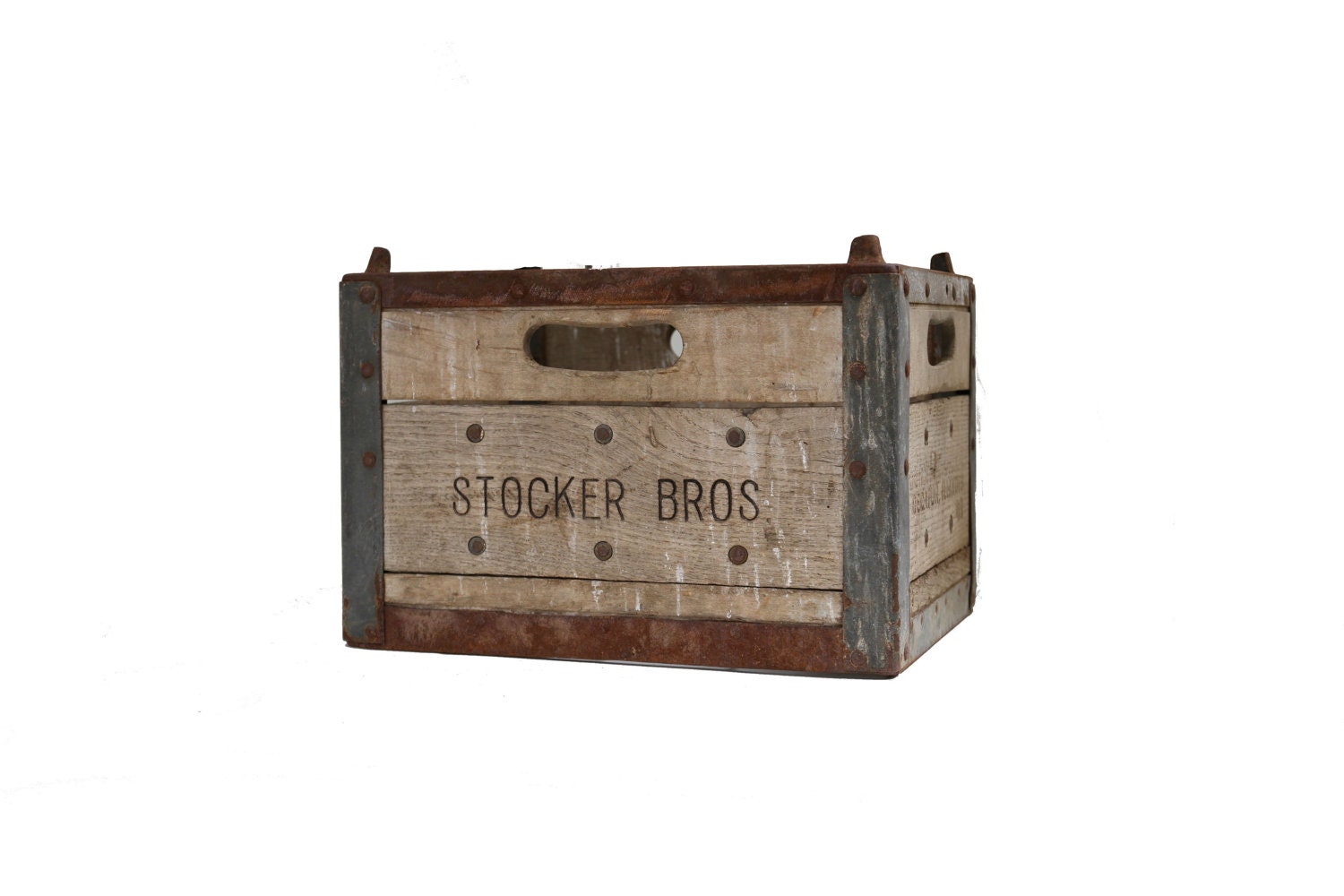 Antique Milk Crate Labeled 1948