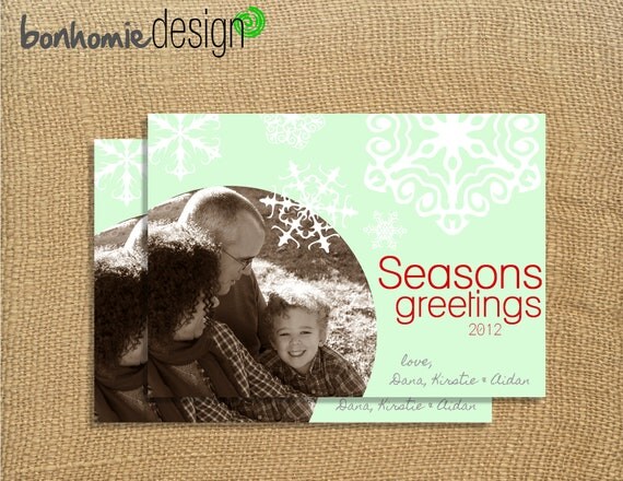 DIY Printable Photo Christmas Card 5x7 Il_570xn