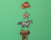 Western Horse Themed : magnetic wine glass charms
